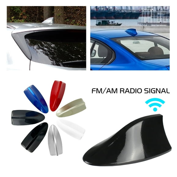 Premium Carbon Fibre Style Shark Fin Antenna Aerial Top Cover Radio AM/FM Signal